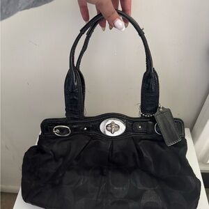 Vintage Coach Elegant Black Handbag